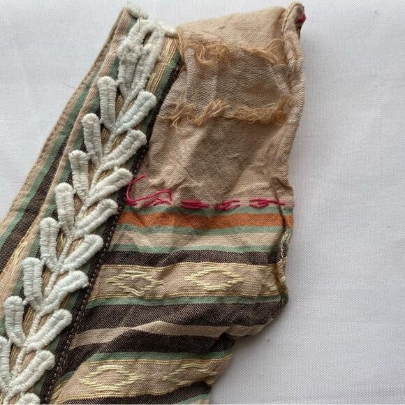 Hemant & Nandita Multicolored Cotton Pixie Fringe Midi Dress Size Medium - Picture 11 of 16